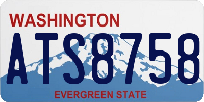WA license plate ATS8758