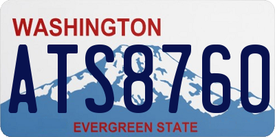 WA license plate ATS8760