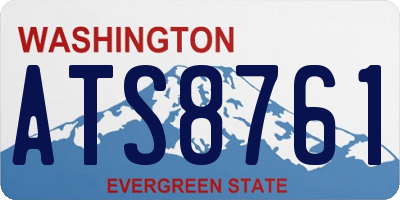 WA license plate ATS8761