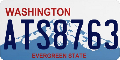 WA license plate ATS8763