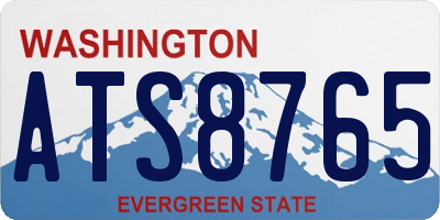 WA license plate ATS8765