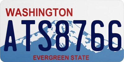 WA license plate ATS8766