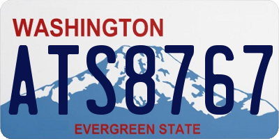 WA license plate ATS8767