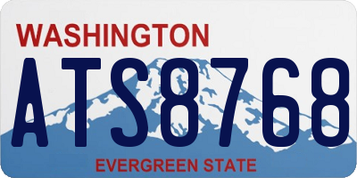 WA license plate ATS8768