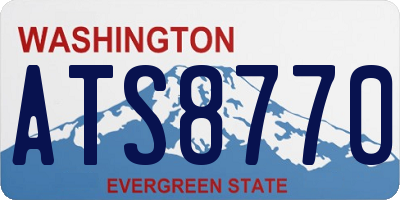 WA license plate ATS8770