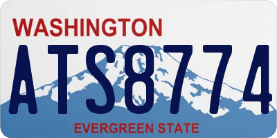 WA license plate ATS8774