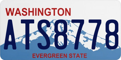 WA license plate ATS8778