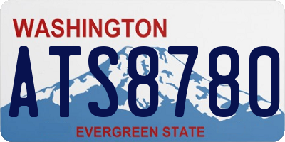 WA license plate ATS8780
