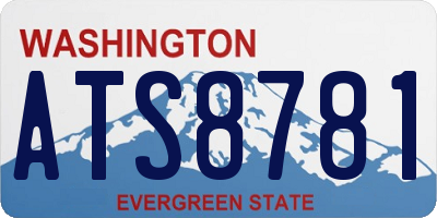 WA license plate ATS8781