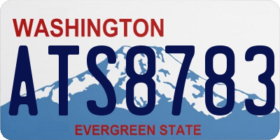 WA license plate ATS8783