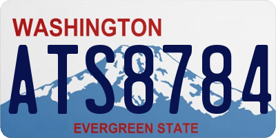 WA license plate ATS8784