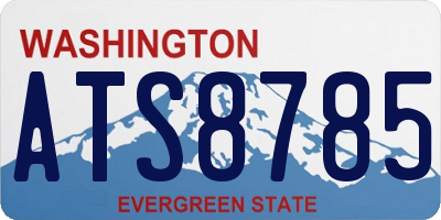 WA license plate ATS8785