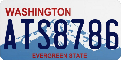 WA license plate ATS8786