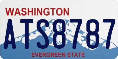 WA license plate ATS8787