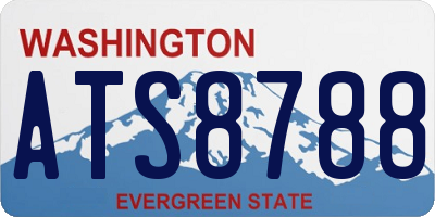 WA license plate ATS8788