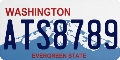 WA license plate ATS8789