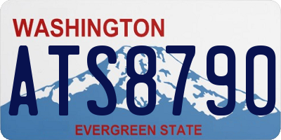 WA license plate ATS8790