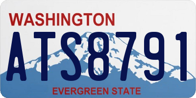 WA license plate ATS8791