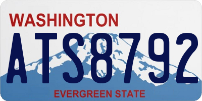 WA license plate ATS8792
