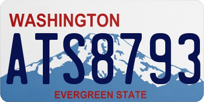 WA license plate ATS8793