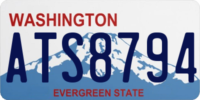 WA license plate ATS8794