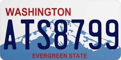 WA license plate ATS8799