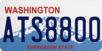 WA license plate ATS8800