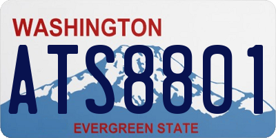 WA license plate ATS8801