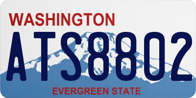 WA license plate ATS8802