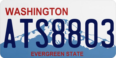 WA license plate ATS8803