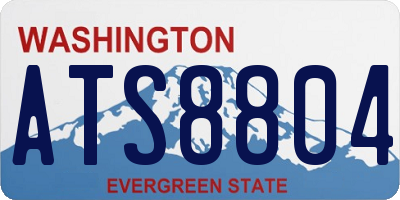 WA license plate ATS8804