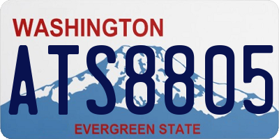 WA license plate ATS8805