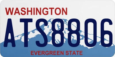 WA license plate ATS8806