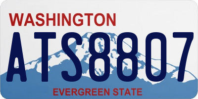 WA license plate ATS8807