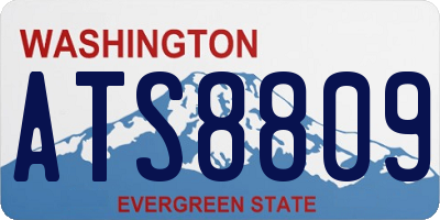 WA license plate ATS8809