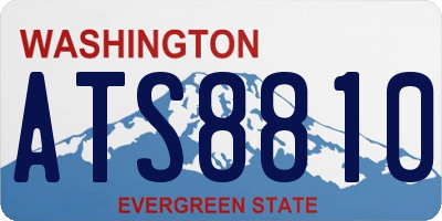 WA license plate ATS8810