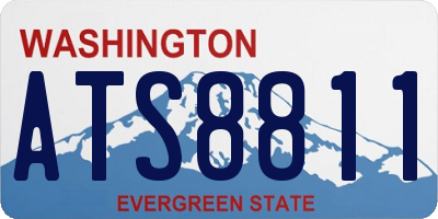 WA license plate ATS8811