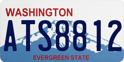WA license plate ATS8812