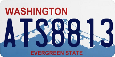 WA license plate ATS8813