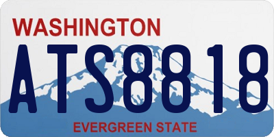 WA license plate ATS8818