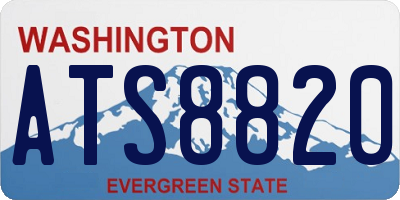 WA license plate ATS8820
