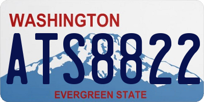 WA license plate ATS8822