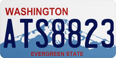 WA license plate ATS8823