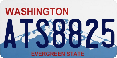 WA license plate ATS8825