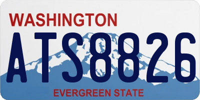 WA license plate ATS8826