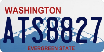WA license plate ATS8827
