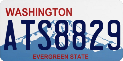 WA license plate ATS8829
