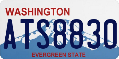 WA license plate ATS8830