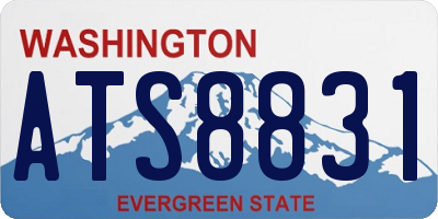 WA license plate ATS8831
