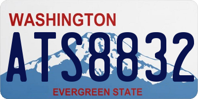 WA license plate ATS8832